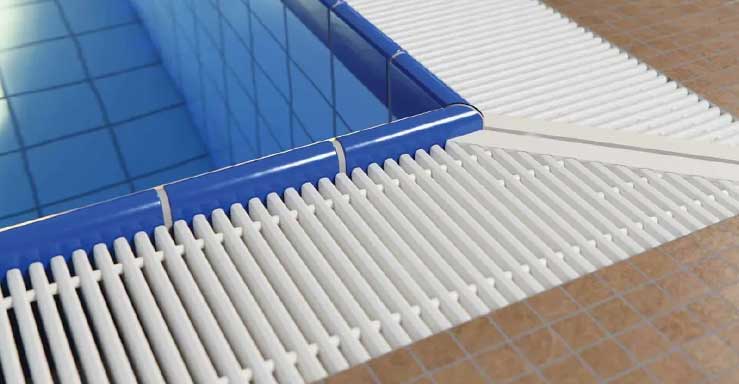 rejillas perimetrales para piscinas